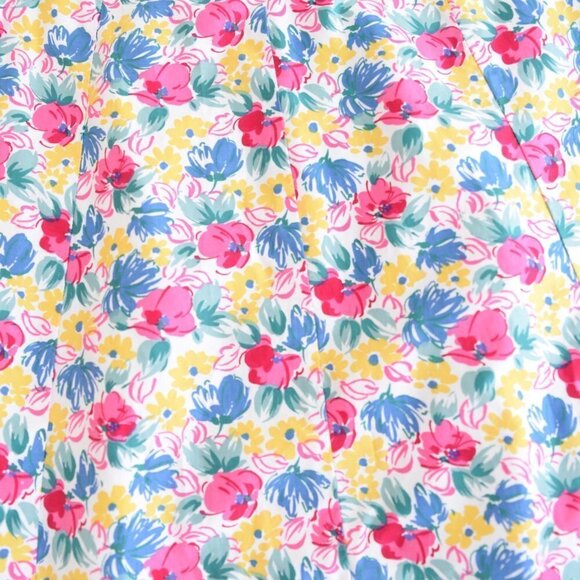 Vintage Multi Colour Floral A-Line Midi Skirt  with Pockets - Picture 7 of 13